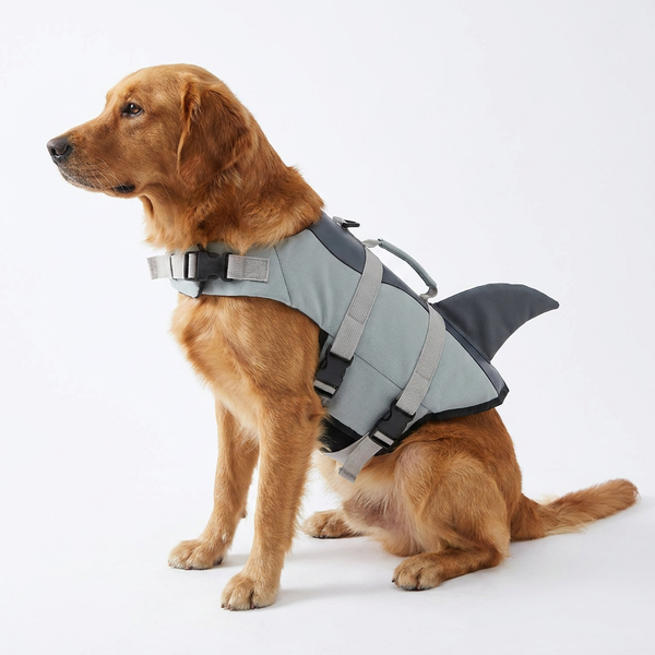 Gilet de Sauvetage pour Chien – Édition Requin & Sirène, Flottaison Sécurisée, Poignée Dorsale
