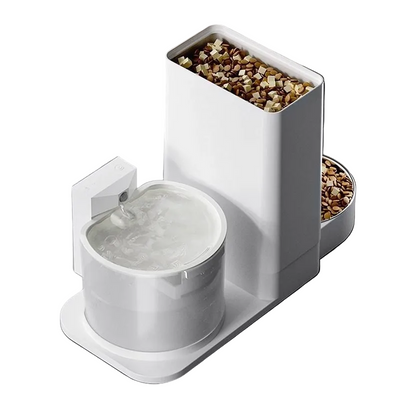 Fontaine Thermostatique & Distributeur Automatique 2-en-1 pour Chat – 3,3 L + 2 L, Sans Fil