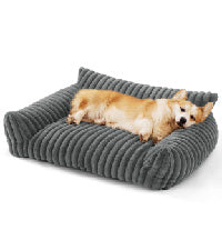 Bedsure Cute Cat Couch For Pets - Fluffy Cat Sofa With Premium Soft Corduroy Fleece Fuzzy Cat Couch Bed With Cover Supportive Cat Chair For Indoor Cats