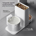 Fontaine Thermostatique & Distributeur Automatique 2-en-1 pour Chat – 3,3 L + 2 L, Sans Fil