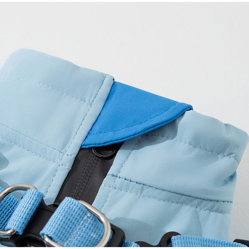 Autumn And Winter Dog, Small And Medium-sized Dog Teddy Outdoor Windproof, Waterproof, Three-proof Raincoat, Four-legged Cotton Coat, Pet Clothing