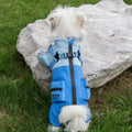 Autumn And Winter Dog, Small And Medium-sized Dog Teddy Outdoor Windproof, Waterproof, Three-proof Raincoat, Four-legged Cotton Coat, Pet Clothing