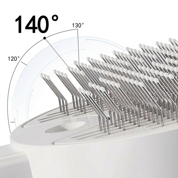 Brosse Auto-Nettoyante Électrique Chien Chat - 3-en-1 Spray Vapeur, Stérilisation UV, Démêlage Anti Poils Morts - Rechargeable USB