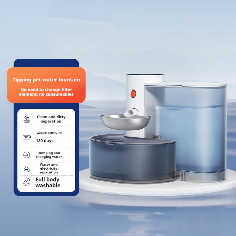 Dump Cat Water Fountain Rechargeable Automatic Water Feeder